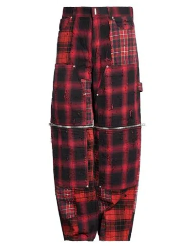 Givenchy Man Pants Red Size 34 Cotton In Multi