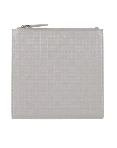 Givenchy Man Pouch Grey Size - Calfskin In Gray