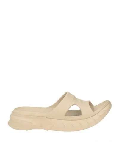 Givenchy Man Sandals Beige Size 9 Natural Rubber In Neutral