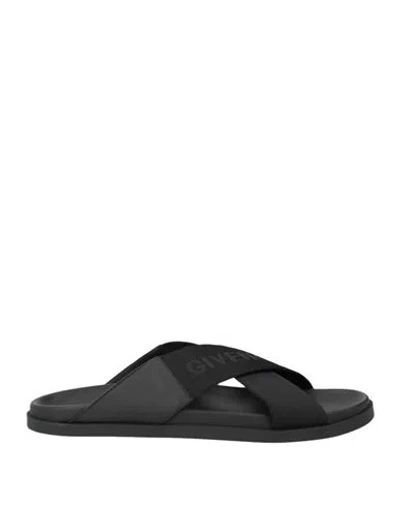 Givenchy Black Slip On Sandals