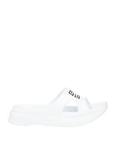 Givenchy Man Sandals White Size 9 Rubber
