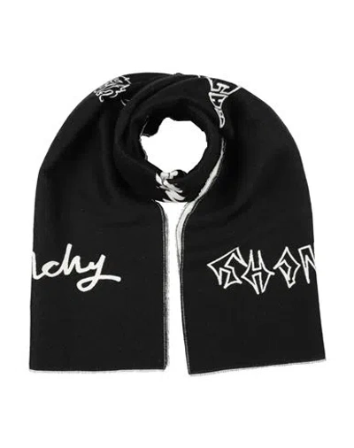 Givenchy Man Scarf Black Size - Wool, Virgin Wool, Silk