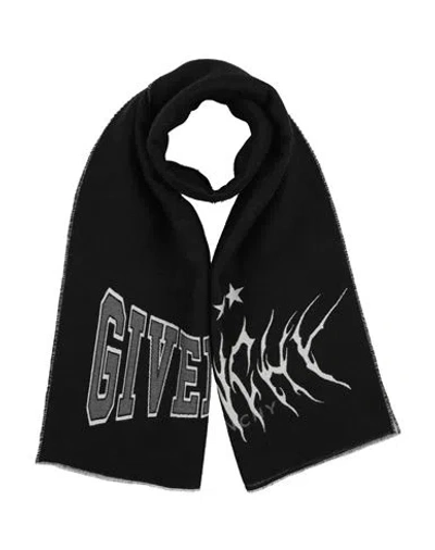 Givenchy Man Scarf Black Size - Wool, Virgin Wool, Silk