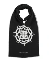 Givenchy Man Scarf Black Size - Wool, Virgin Wool, Silk