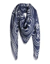 Givenchy Man Scarf Blue Size - Modal, Cashmere