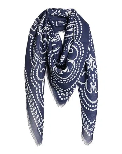 Givenchy Man Scarf Blue Size - Modal, Cashmere In Blue