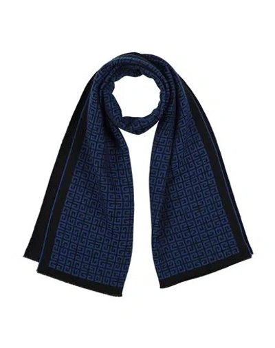 Givenchy Man Scarf Blue Size - Wool, Virgin Wool