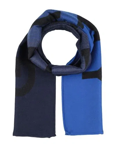 Givenchy Man Scarf Midnight Blue Size - Wool, Virgin Wool, Silk
