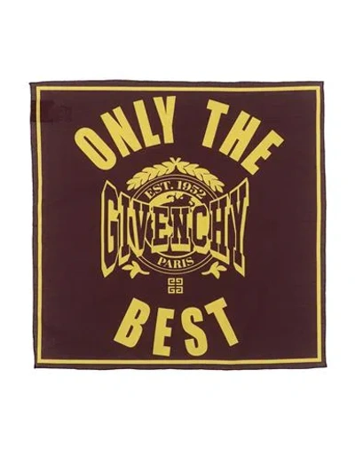 Givenchy Man Scarf Burgundy Size - Cotton In Red