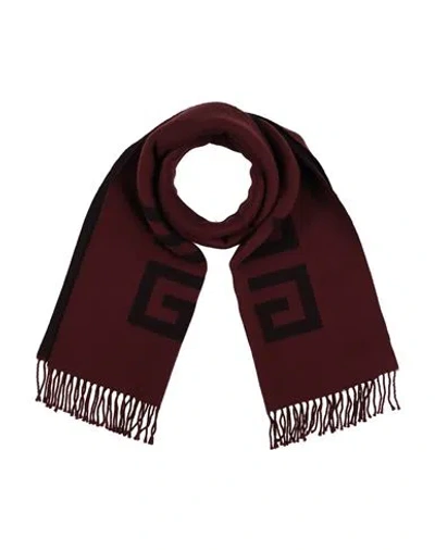 Givenchy Man Scarf Burgundy Size - Virgin Wool In Red