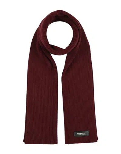 Givenchy Man Scarf Burgundy Size - Wool, Cashmere In Red