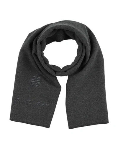 Givenchy Man Scarf Charcoal Size - Wool, Cashmere In Gray