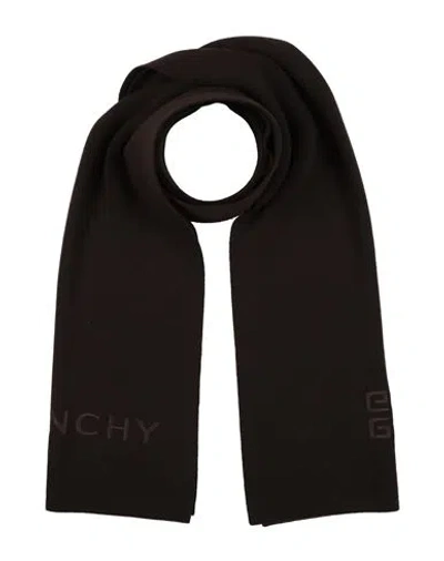 Givenchy Man Scarf Dark Brown Size - Wool, Cashmere