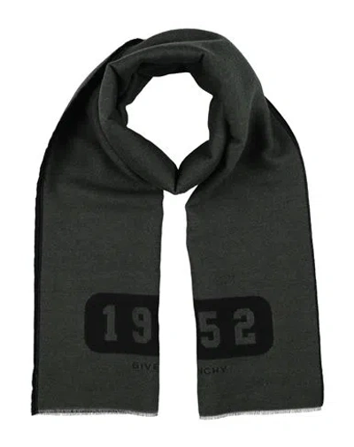 Givenchy Man Scarf Dark Green Size - Wool, Virgin Wool, Silk