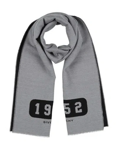 Givenchy Man Scarf Grey Size - Wool, Virgin Wool, Silk
