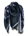 Givenchy Man Scarf Midnight Blue Size - Modal, Cashmere In Blue