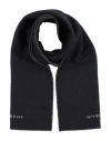 Givenchy Man Scarf Midnight Blue Size - Wool, Virgin Wool, Silk In Black