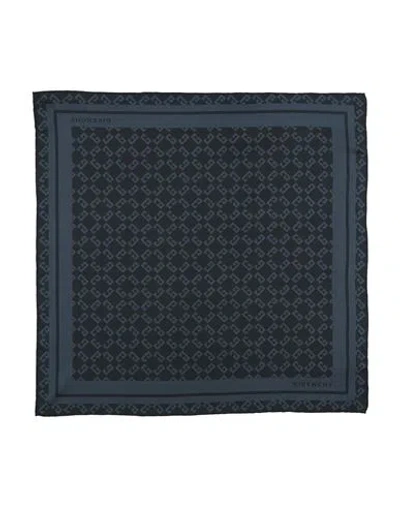 Givenchy Man Scarf Navy Size - Silk In Gray