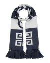 Givenchy Man Scarf Navy Size - Wool In Blue