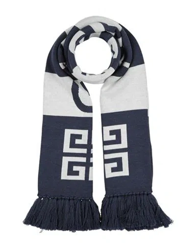 Givenchy Man Scarf Navy Size - Wool In Blue
