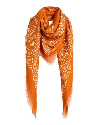 Givenchy Man Scarf Orange Size - Modal, Cashmere