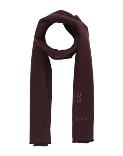 Givenchy Man Scarf Plum Size - Wool, Cashmere In Burgundy