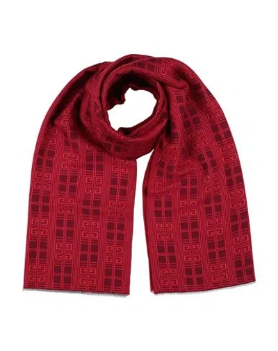 Givenchy Man Scarf Red Size - Wool, Virgin Wool, Silk