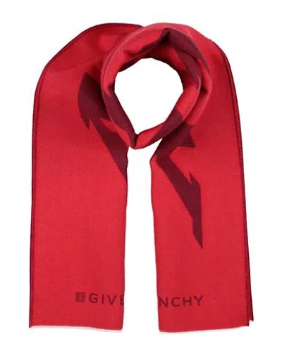 Givenchy Man Scarf Red Size - Wool, Virgin Wool, Silk