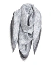 Givenchy Man Scarf Slate Blue Size - Modal, Cashmere In Blue