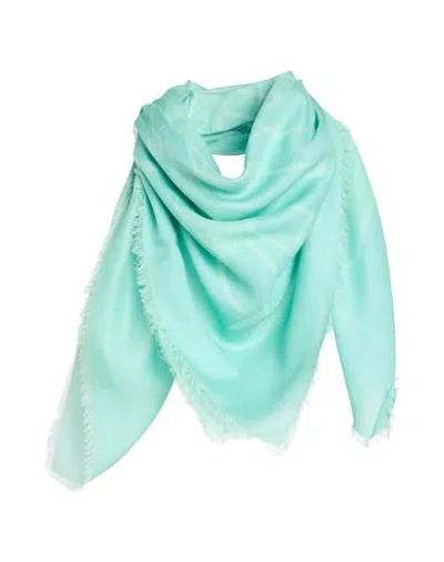 Givenchy Man Scarf Turquoise Size - Modal, Cashmere In Blue