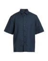 Givenchy Jacquard Monogram Short-sleeved Shirt In Blue