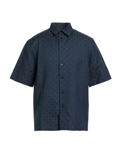 GIVENCHY GIVENCHY MAN SHIRT BLUE SIZE M COTTON, VISCOSE