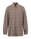 Givenchy Man Shirt Camel Size 16 Wool, Polyamide, Elastane In Beige