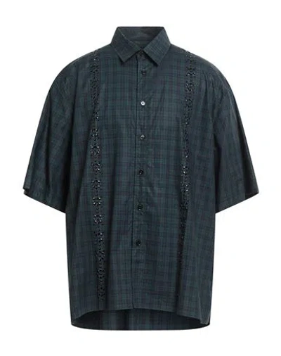 Givenchy Man Shirt Navy Size 16 Cotton In Blue