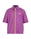 Givenchy Man Shirt Purple Size 17 Polyester In Purple