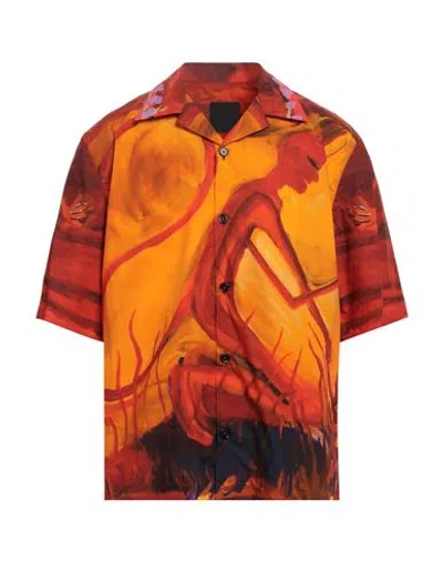 Givenchy Man Shirt Tomato Red Size 16 Cotton