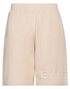 Givenchy Men's Bermuda Shorts In Embroidered Fleece In Beige
