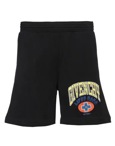 Givenchy Man Shorts & Bermuda Shorts Black Size Xxl Cotton, Viscose