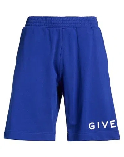 Givenchy Man Shorts & Bermuda Shorts Bright Blue Size S Cotton