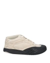 Givenchy Fabric And Leather Sneakers With Intentional Dirties In Beige
