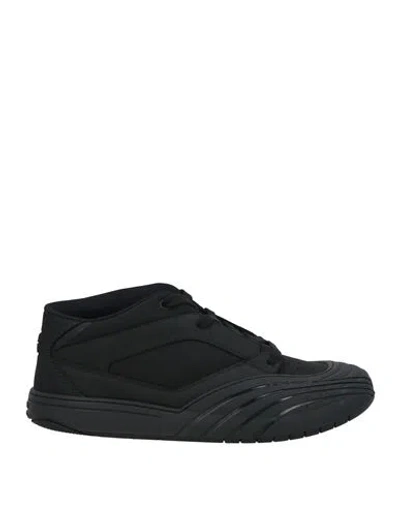 GIVENCHY GIVENCHY MAN SNEAKERS BLACK SIZE 8 CALFSKIN, TEXTILE FIBERS, RUBBER