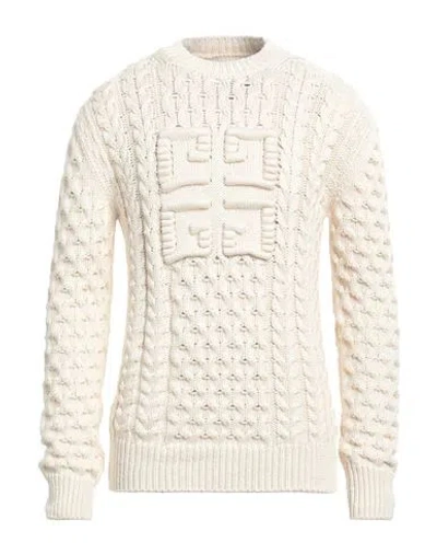 Givenchy Men Logo Cotton Crewneck Sweater In Neutral