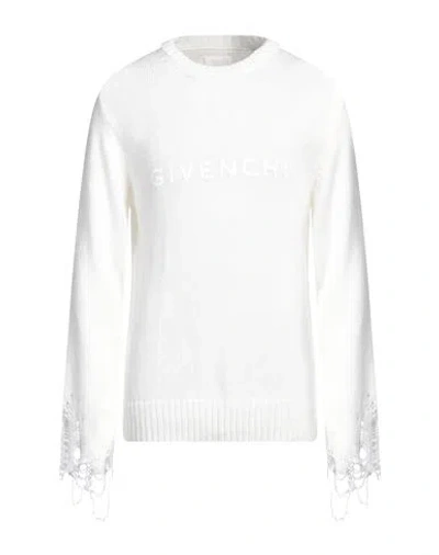 Givenchy Man Sweater Ivory Size M Cotton, Wool, Polyamide