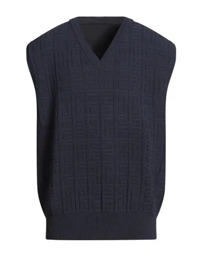 Givenchy Man Sweater Midnight Blue Size Xl Viscose, Polyamide, Polyester, Elastane