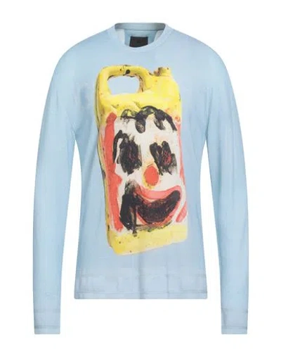 Givenchy Man Sweater Sky Blue Size M Wool, Silk