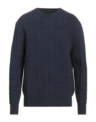 Givenchy Man Sweater Slate Blue Size L Viscose, Polyamide, Polyester, Elastane
