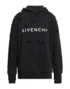 Givenchy Man Sweatshirt Charcoal Size Xxl Cotton In Black