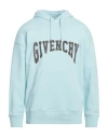 Givenchy Man Sweatshirt Sky Blue Size M Cotton In Blue