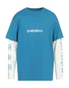 Givenchy Layered Printed Cotton T-shirt In Blue