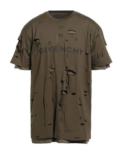 Givenchy Man T-shirt Military Green Size Xxl Cotton In Multi